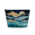 Cosmetisch tasje met landschap print stijlvolle make-up tas rits etui opbergtas voor dames en meisjes - Artistiek Landschap Stijl (sn3110)