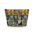 Van Gogh famosos pinturas al óleo collage bolsa de cosméticos maquillaje viaje portátil estuche. - Estilo Collage de Pinturas Famosas de Van Gogh (sn3384)