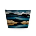 Abstrakte landschap bedrukte cosmetische tas stijlvolle opbergpouch voor dagelijkse reizen - Chinese abstracte landschapsstijl (sn3113)
