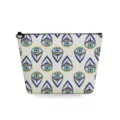 Bolsa cosmética con estampado de mal de ojo, neceser de viaje con cremallera para accesorios. - Ojo Turco Azul Oro Blanco (sn2716)