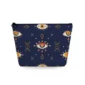 Bolsa de cosmeticos de viaje con patron de ojos misticos, estuche de maquillaje azul. - Ojo Místico Azul Oscuro (sn2720)