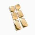 Gold-plated geometric dangling earrings featuring multi-layer rectangular charms for women. - Style 1