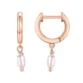 Créoles en Or Rose avec Pendentif Perle Bijou Femme Élégant Cadeau Tendance Chic Mode - Style Perle Artificielle (款式12) / Or