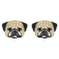 Charming pug dog stud earrings featuring sparkling cubic zirconia and sleek gold plating. - Pug (Style 3)