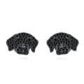 Lindos pendientes de perro negro moda diseno de animal joyas para oreja de mujer chic - Perro Pave Negro (Estilo 11)