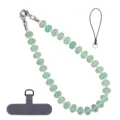 Natural green stone beaded phone strap lanyard wrist charm for women stylish accessories - Style 3 / Gold