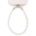 Natural stone beaded phone charm with gold clasps and pink case variant for women fashion style. - Rose Quartz Detail Style
