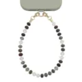 Natural stone beaded phone charm stylish multi-color gemstone cell phone strap for women - Iridescent Mixed Style