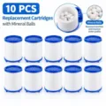 10 PCS replacement water filter cartridges with mineral balls for faucet purifiers - 10 Pieces Replacement Filters (With Mineral Balls)