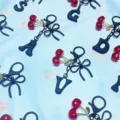Porte-clés cerise alphabet mignon pendentif de sac femme anneau clé voiture accessoire - Lettre A / Noir