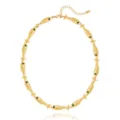 Collar de cadena de eslabones de pez dorado con ojos de piedra verde accesorio de mujer variante - Estilo 1