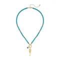 Collar con colgante de pez dorado cuentas turquesa elegante joyería de moda regalo - Estilo 4