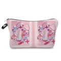 Detailansicht der rosa Make-up-Tasche mit medizinischem Motiv und niedlichem Krankenschwester-Print. - Rosa Cartoon Medizinischer Bedarf (hz1543)