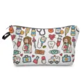 Süße Cartoon medizinische Druck Kosmetiktasche, Make-up Aufbewahrungstasche, Reise Kulturbeutel. - Süßer Cartoon Krankenschwester Druck (hz1546)