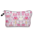 Cute cartoon medical print cosmetic bag, pink travel toiletry storage pouch with zipper. - Pink Cute Medical Style (hz1557)