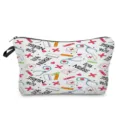 Nurse theme cosmetic makeup bag with cute medical print, zipper storage pouch for travel toiletries. - White Love a NURSE Print (hz1517)