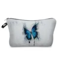 Blaue Schmetterling Kosmetiktasche Detailansicht, stilvolles Federmaeppchen für Make-up. - Tintenspritzer Schmetterling Stil (hz3950)