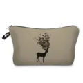 Detailansicht der Kosmetiktasche mit wunderschönem Schmetterling Hirsch Muster Design. - Schmetterling Hirsch Stil (hz3961)