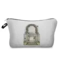 Blumen-Garten-Tor bedruckte Kosmetiktasche multifunktionale Leinwand Stifteetui Tasche - Gartenholztor Stil (hz3965)