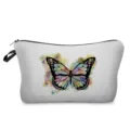 Kulturbeutel mit Schmetterling Print, multifunktionale Federtasche aus Segeltuch für Alltag. - Aquarell Schmetterling Stil (hz3968)