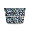 Bolsa cosmética mariposa azul lino necesis maquillaje cremallera monedero estuche - Mariposas Azules en Todo el Bolso / 7.0