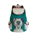 Casual canvas backpack with cute dog print, minimalist school bag, versatile daily daypack. - Terrier Print (sj4421)