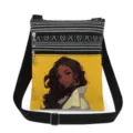 Canvas Crossbody Bag Cartoon Girl Print Double Zipper Shoulder Bag Casual Daypack - Style 13 (xkk0295)