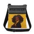 Double zipper crossbody bag with cartoon girl print, fashion casual shoulder handbag style. - Style 23 (xkk0602)