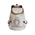Leinwand lässiger Rucksack mit süßem Bullterrier Hundedruck schicke Schultasche - Herz Bullterrier (sj4434)