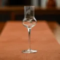 Elegant glass tea cup with pine and crane design, high stem liquor glass for home use. - Pine And Crane Series Tea Tasting Cup / 100ml