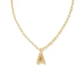 Collana Con Pendente Lettera A Oro Catena Paperclip Gioiello Minimal Donna Regalo - Lettera A / Oro