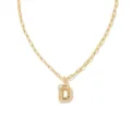 Collana con ciondolo lettera D in oro da donna gioiello moda minimalista regalo catena lucida. - Lettera D / Oro
