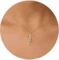 Elegante goldene Halskette mit Schleifen-Anhänger für Damen, stilvoller Kupfer-Halsschmuck. - 3D Schleife Stil / Gold