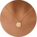 Goldener Sonnenmünzen Anhänger Halskette Zarte Choker Kurz Kette Damen Schmuck - Sternenstrahl Stil / Gold