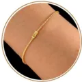 Bracelet de pierre de naissance doré chaîne fine cristal jaune cadeau quotidien mode chic - Novembre - Or