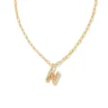 Collier pendentif lettre N en or pour femmes bijou élégant minimaliste cadeau accessoire mode - Lettre N / Or