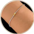 Bracelet tennis avec pierre de naissance jaune de novembre bijou elegant quotidien - Novembre - Couleur acier