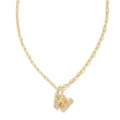 Collier initiale W or avec accent diamant chaîne trombone bijou de mode cadeau. - Lettre W / Or