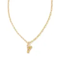 Collier chaîne trombone pendentif lettre Y alphabet doré élégant cadeau femme bijou - Lettre Y / Or