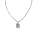 Collier pendentif lettre B en argent avec cristaux, accessoire de mode élégant pour les femmes. - Lettre B / Acier