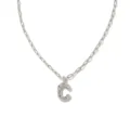 Collier pendentif lettre C en argent, bijou de mode minimaliste élégant cadeau femme. - Lettre C / Acier