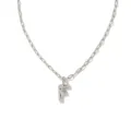 Collier pendentif lettre F en argent avec chaîne, bijou mode minimaliste stylé cadeau pour femmes. - Lettre F / Acier