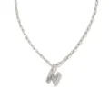 Collier pendentif lettre N en argent chaîne paperclip minimaliste bijoux pour femme cadeau - Lettre N / Acier