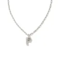 Collier avec Pendentif Lettre P Argenté Chaîne Minimaliste Bijou Tendance pour Femme - Lettre P / Acier