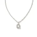 Collier avec pendentif lettre Q argenté et chaîne à maillons délicats pour bijoux femme - Lettre Q / Acier
