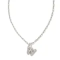 Collier pendentif lettre W en argent chaîne paperclip bijoux minimalistes élégants pour femmes - Lettre W / Acier