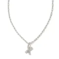 Collier pendentif lettre X argenté avec strass, bijou minimaliste et tendance pour les femmes. - Lettre X / Acier