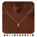 Collana Girocollo Oro Minimalista Con Pietra Doppia E Opzioni Di Variante Di Colore - Collana con Strass Bianco Chiaro (Stile 1)