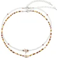 Collana di perle a doppio strato con pendente conchiglia stella marina gioielli spiaggia - Stile 10