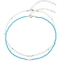 Collana girocollo con perline di conchiglia bohémien, gioielli da spiaggia a doppio strato. - Stile 13